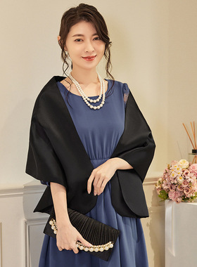 交叉纯色婚纱空调披肩秋款新品