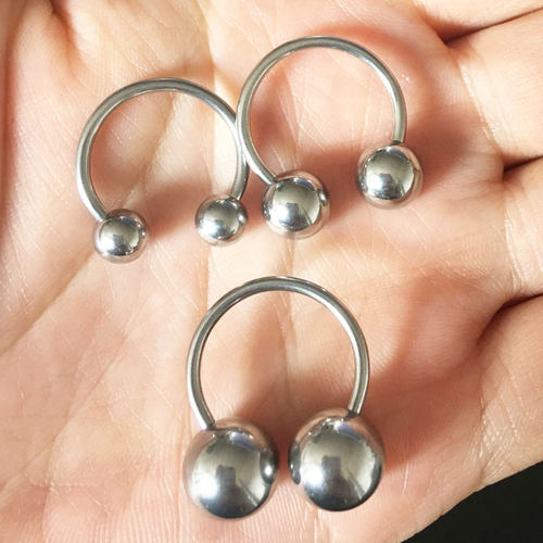 钛钢U型环身体环穿孔马蹄环穿刺鼻环锁骨环BCR打孔饰品 - 图0