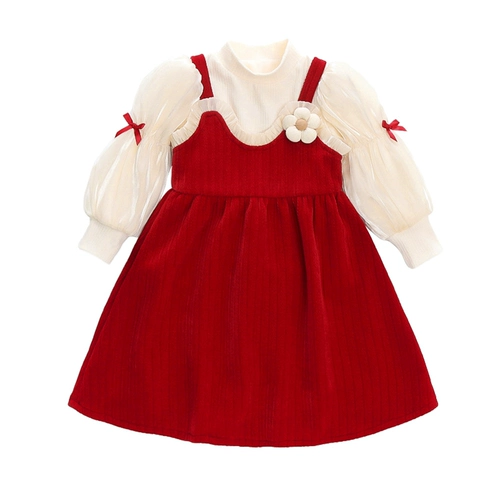 Зимнее платье, юбка, детский флисовый наряд маленькой принцессы, комплект, коллекция 2023, в западном стиле