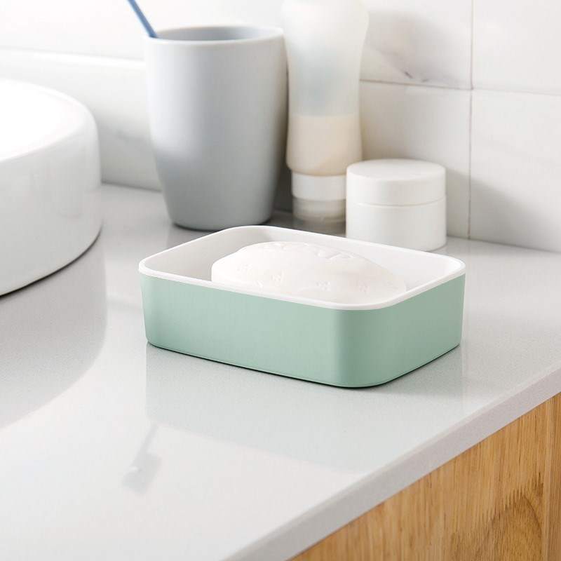 3个装家用肥皂盒卫生间浴室双层沥水塑料欧式香皂盒肥皂盒 - 图3