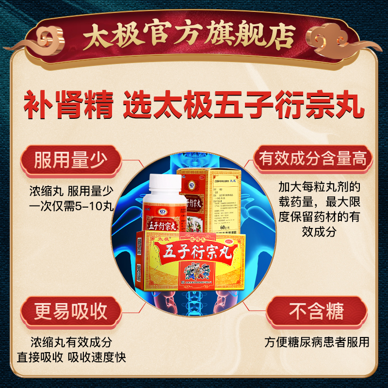 五子衍宗丸衍松丸肾虚补肾养精 太极医药男科用药