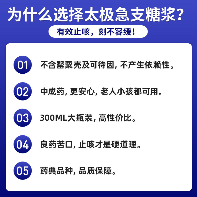 太极止咳化痰消炎糖浆清肺急支糖浆 太极医药感冒咳嗽