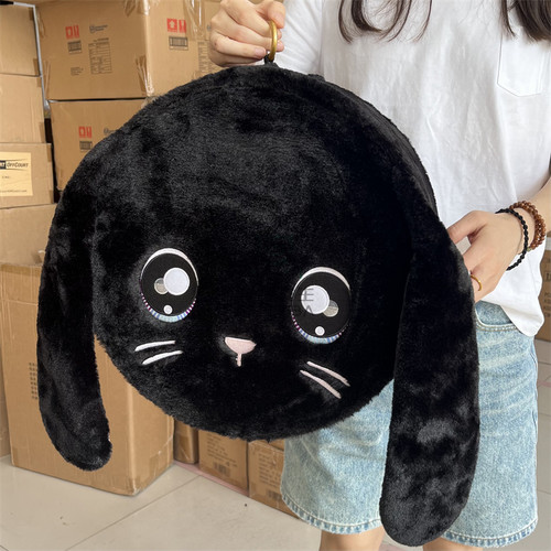 特！卡通收纳盒毛绒玩具圆形大号收纳箱动物包 - 图0