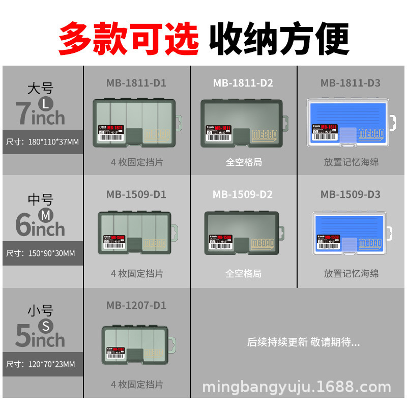 明邦路亚饵盒多功能假饵收纳盒户外垂钓路亚盒铅头钩钓鱼装备-图1