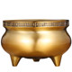 Round tripod Xuande stove pure brass alloy sandalwood stove