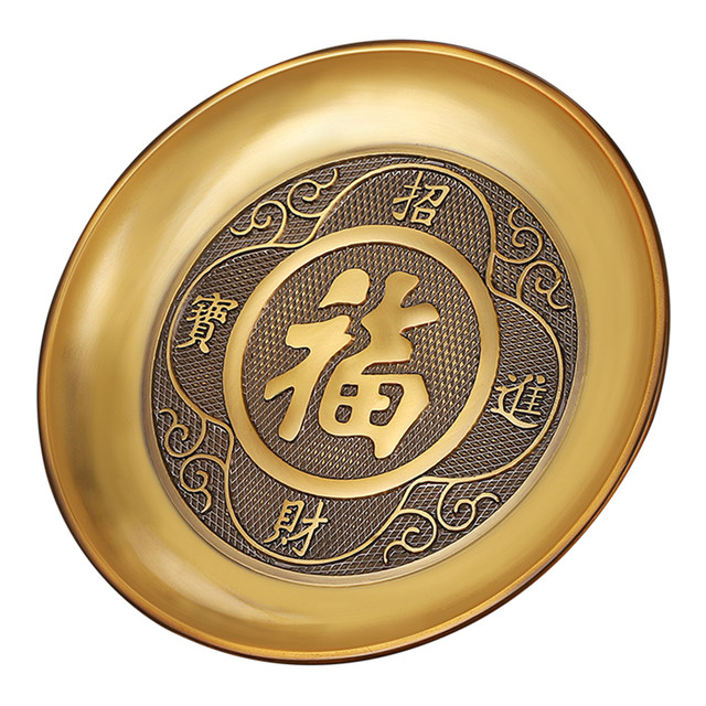 Pure brass alloy fruit plate fruit plate in front of Buddha