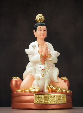 【结缘佛像】树脂九尾狐灵仙娘娘青丘九姑娘居家供奉像体真身神像