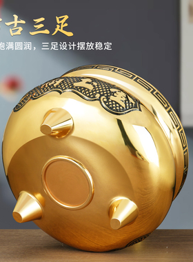 纯上香黄铜合金香炉供奉香家用佛前神台摆件室内寺庙佛堂香火关公