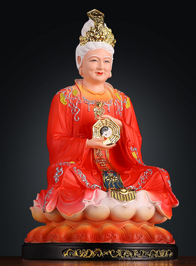 红衣服树脂佛像无生老母无生三圣