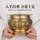 Pure brass alloy household incense burner dedicated to the God of Wealth