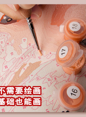 子儒画艺数字油画定制情人节礼物