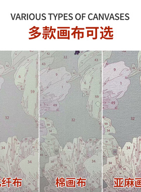 子儒画艺diy数字油画海棠花肌理画鎏金画创意春天户外
