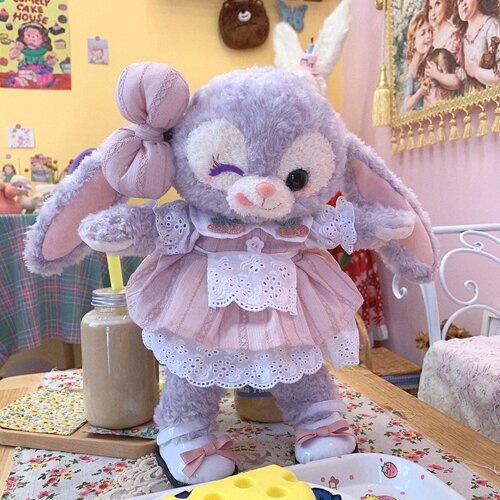 【星黛露裙子】Stella衣服 芭蕾兔着替 毛绒玩偶 娃衣 藕粉色布 - 图0