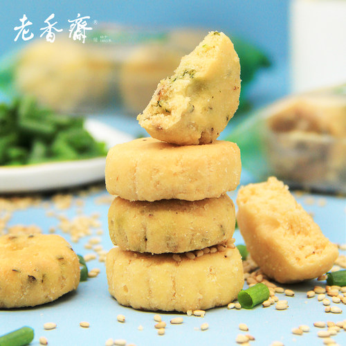 老香斋葱油椒盐酥上海特产老字号春节年货伴手礼休闲零食小吃饼干 - 图0