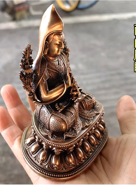 长寿宗喀巴大师国产精工纯铜佛像