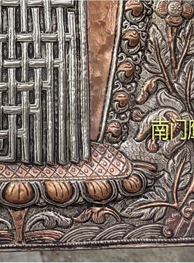 全手工尼泊尔紫铜壁饰 十相自在纯铜唐卡壁挂 墙挂 吉祥门牌挂件