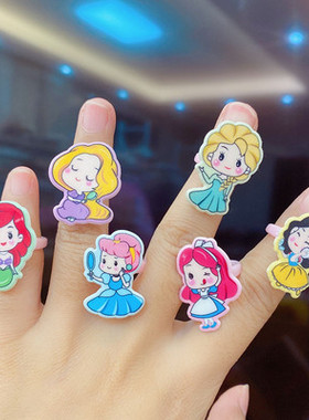 新款可爱卡通小公主子玩具戒指