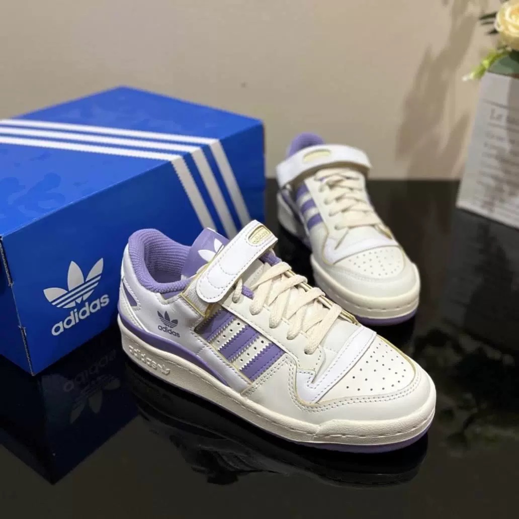 Adidas阿迪达斯FORUM 84 LOW W女子低帮防滑耐磨休闲板鞋 HQ4375-图1