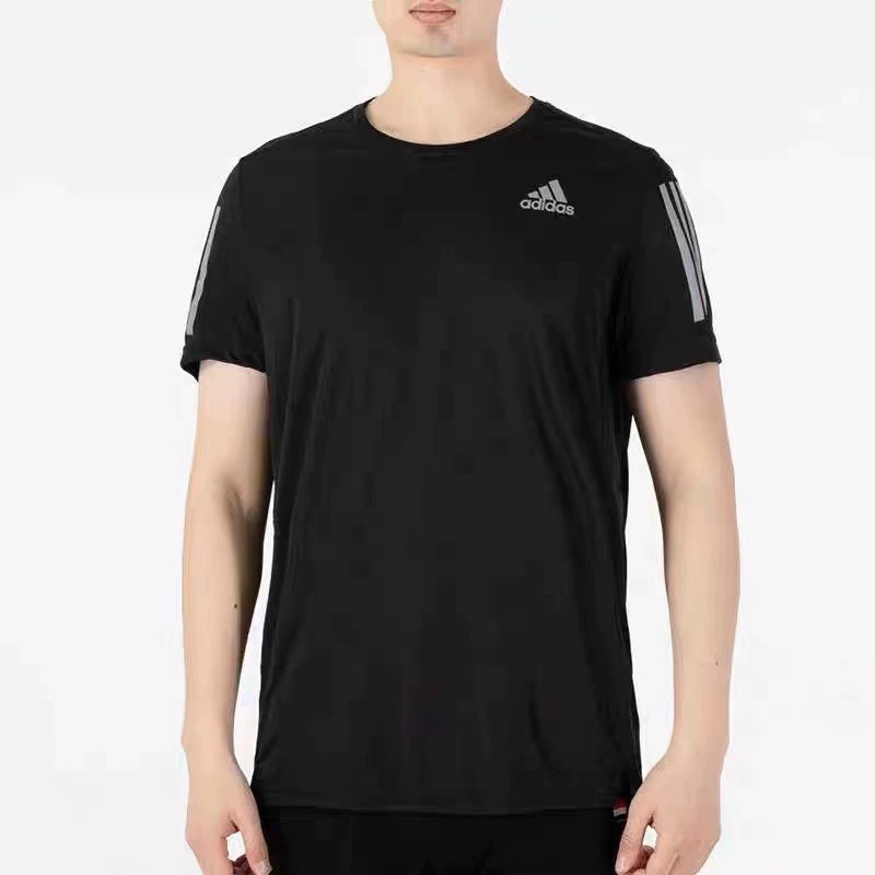 Adidas阿迪达斯OWN THE RUN TEE男子透气圆领运动短袖T恤 H58591 - 图0