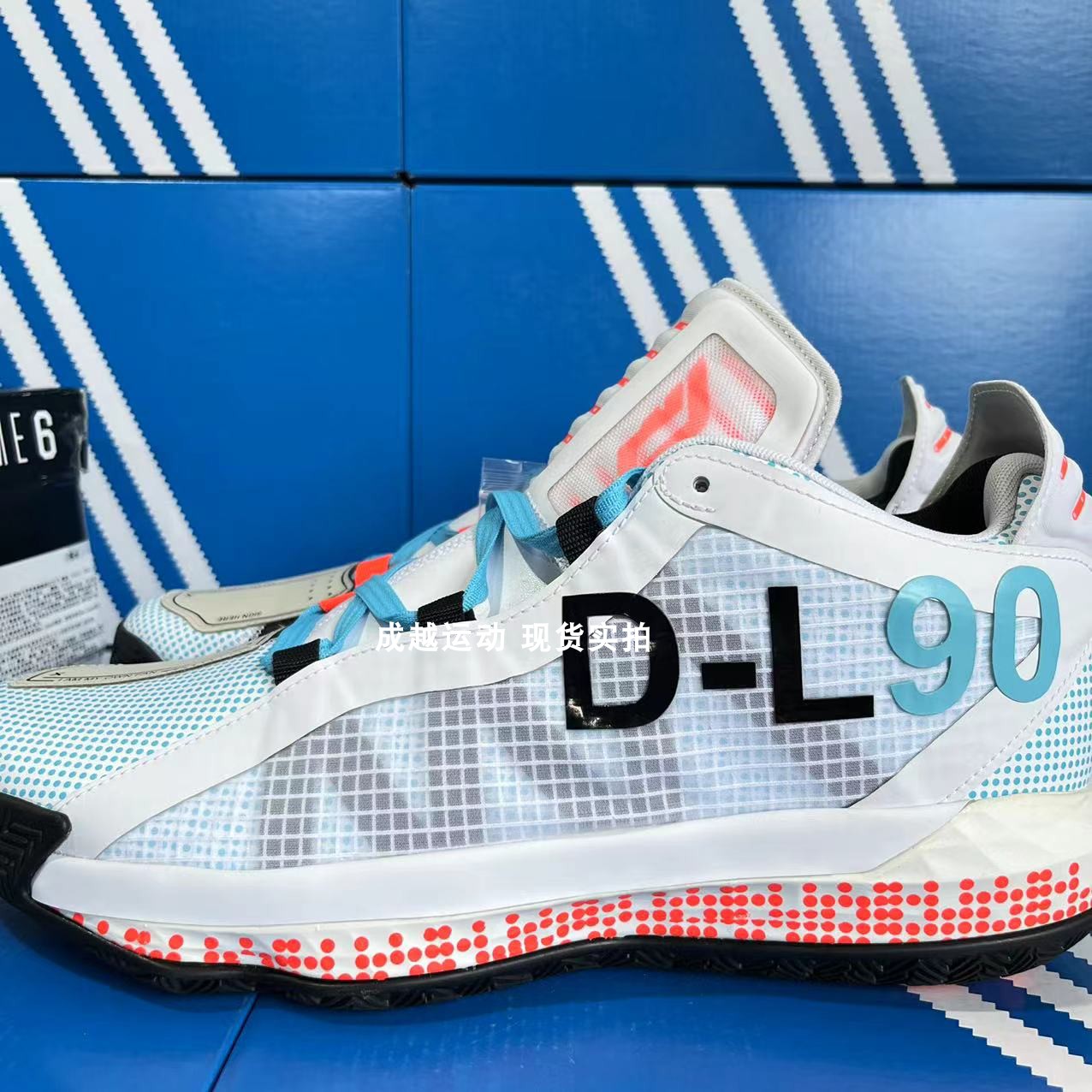 Adidas阿迪达斯Dame6利拉德6代黑紫鸳鸯透气缓震实战篮球鞋FW5749-图3