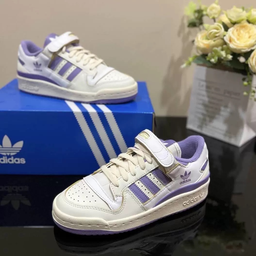 Adidas阿迪达斯FORUM 84 LOW W女子低帮防滑耐磨休闲板鞋 HQ4375-图0