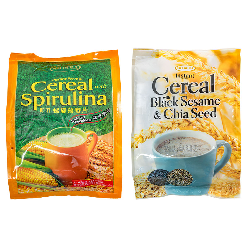 科士威米杜拉速溶螺旋藻麦片/芝麻奇亚籽麦片袋装早餐谷物冲饮,淘宝优惠券,粉丝福利购,淘宝优惠卷