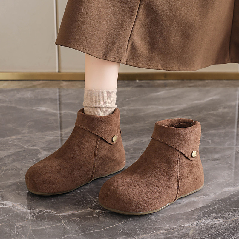 高帮勃肯鞋女2025冬季加绒保暖真皮软底复古内增高棉鞋雪地短靴子,淘宝优惠券,粉丝福利购,淘宝优惠卷