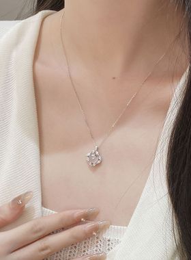 四叶草项链女S925纯银新中式