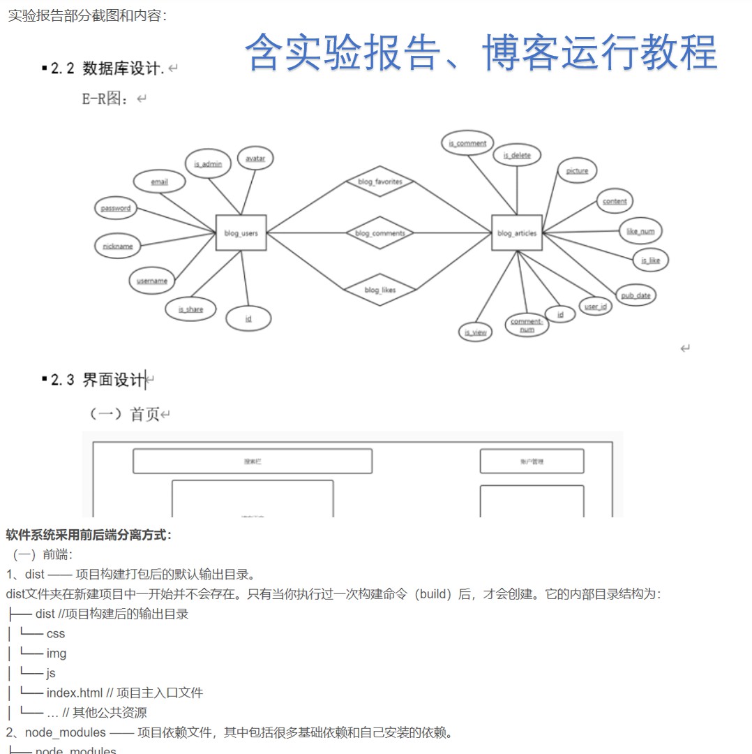 【027】基于Vue+Nodejs+Mysql图片分享论坛博客系统（源码、报告 - 图1