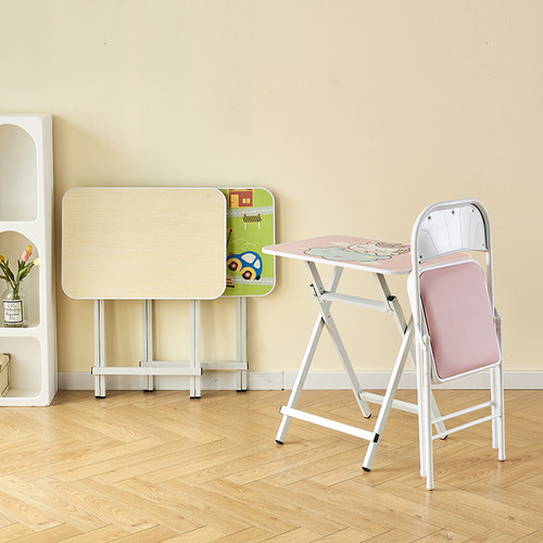 折叠学习桌儿童吃饭餐桌学生家用简易书桌写字作业桌子办公电脑桌 - 图2
