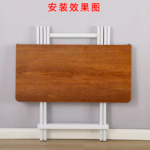 手提桌架支架配件家用餐桌简易金属铁艺桌腿折叠便携方桌桌脚架子 - 图0
