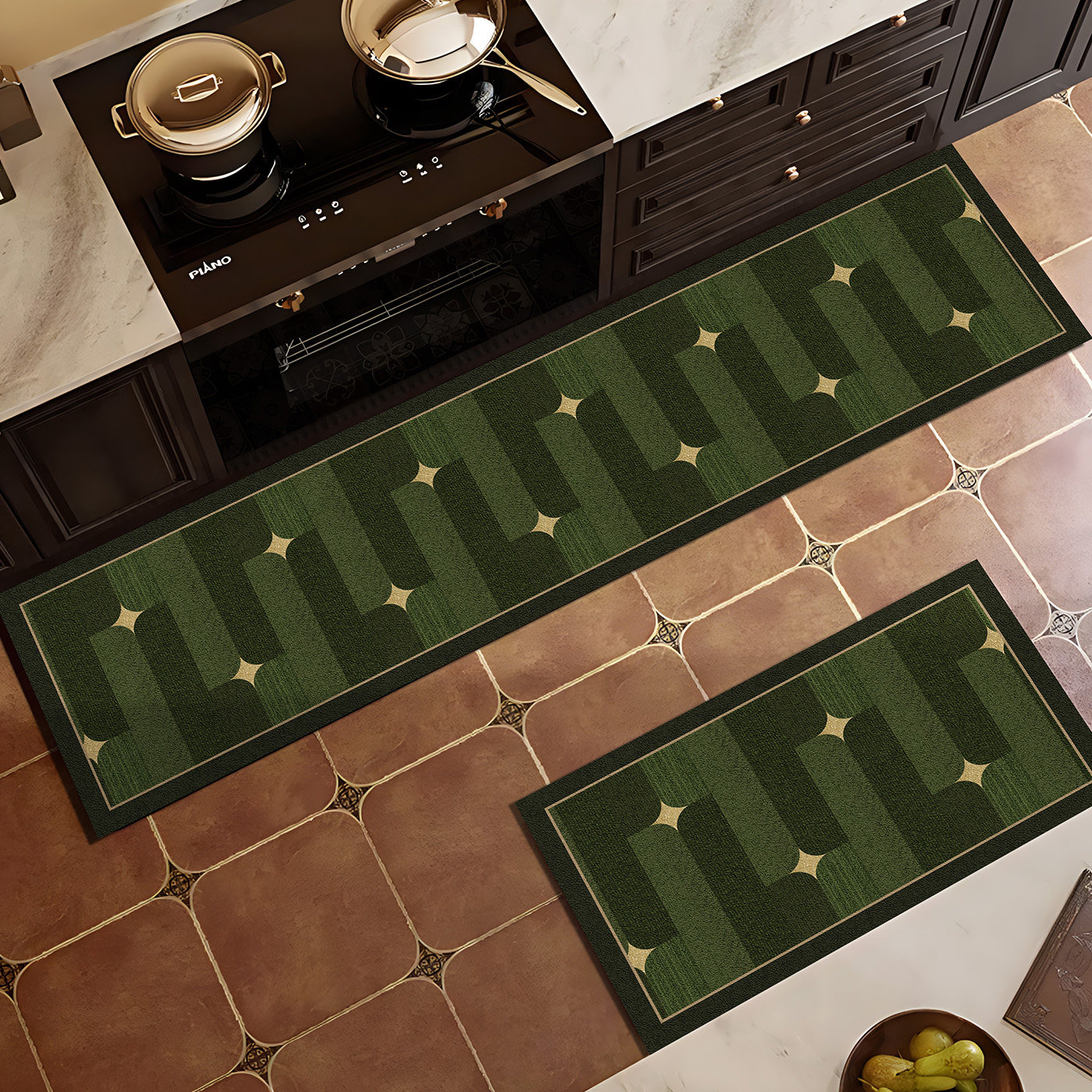 Xingyang kitchen floor mat, oil-proof, non-slip, long leather absorbent mat, wipeable, washable, stain-resistant floor mat, home carpet