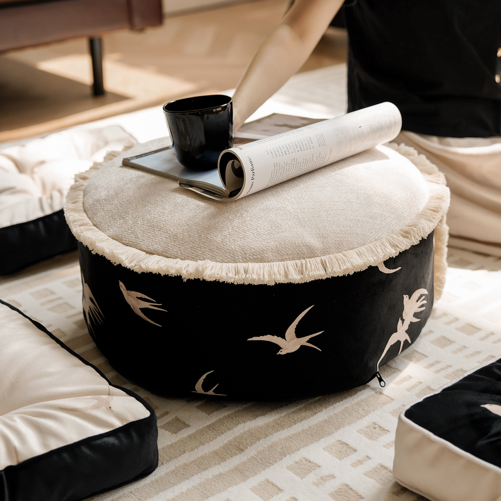 燕南飞复古立体提花可拆洗坐墩客厅墩子蒲团坐垫凳沙发垫凳子,淘宝优惠券,粉丝福利购,淘宝优惠卷