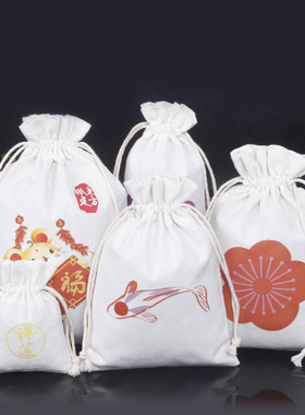 原色麻布袋束口袋饰品收纳袋