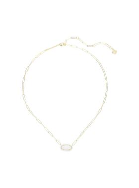 代购Kendra Scott女士项链简约优雅时尚百搭金色椭圆形珐琅边框