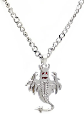 可爱小幽灵趣味小恶魔立体骨架吊坠项链个性情侣锁骨链潮流风颈链
