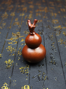 雷击枣木吊坠挂件葫芦手把件随身配饰龙头葫芦一体精雕纯手工葫芦