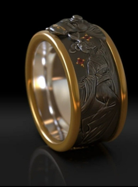 天蓬元帅猪八戒戒指中国风宽版