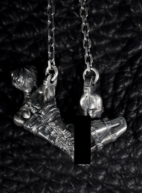 艺术吊坠独特造型的视觉张力产妇人科M镀银高级艺术潮玩绳挂件款