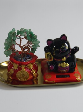 红宝石狐狸招财猫财运纳福招好运