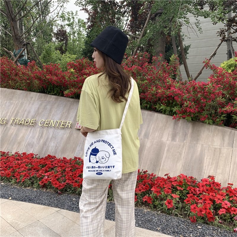 帆布袋定制logo帆布包女斜挎包包 杜雷森女士包袋