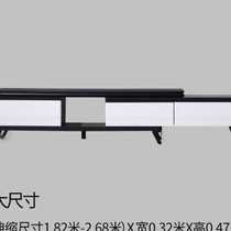 Italian minimalist black modern fire stone tea table TV cabinet Composition small family type telescopic living room furniture set o