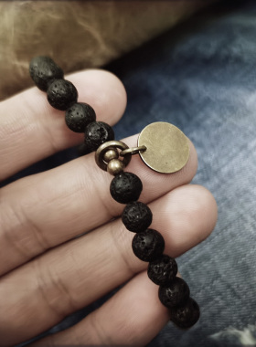 火山石手串原创设计欧美女