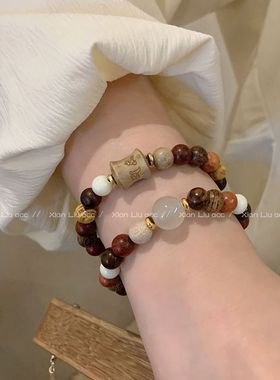 绿檀木串珠子高级感新中式