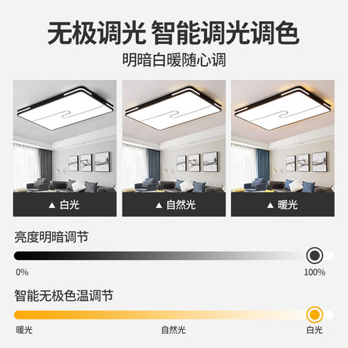 全光谱led吸顶灯卧室2026新款主卧简约现代护眼儿童房间中山灯具 - 图1