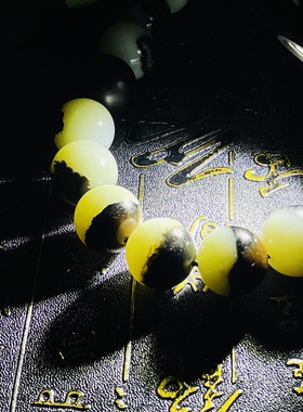 新疆和田玉三色手串颗颗聚宝盆手持俄籽料20MM圆珠羊脂级品质收藏