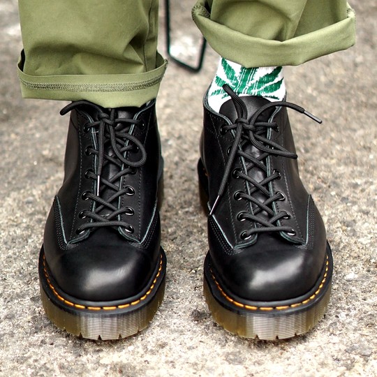 固特异热熔焊接短脸monkeyboots马丁靴男低帮百搭休闲鞋皮鞋新款