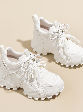 Women's Casual Shoes 冬季加绒厚底增高运动休闲跑步鞋女冬天