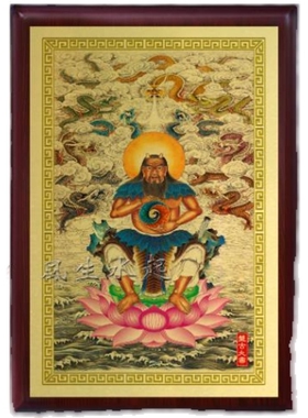 盘古神像摆件 上古人物画像供奉挂画制作