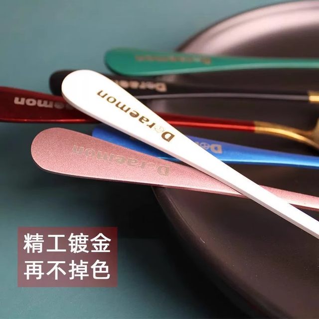 Internet celebrity spoon personalized soup spoon spoon children's stainless steel household large adult doraemon